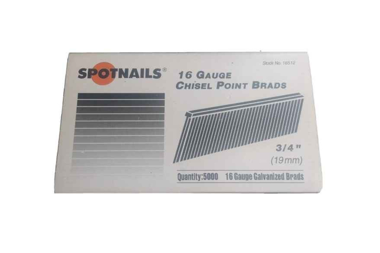 SpotNails 16512 1-Inch Galvanized 16 Ga 3/4inch finish nails (30M)