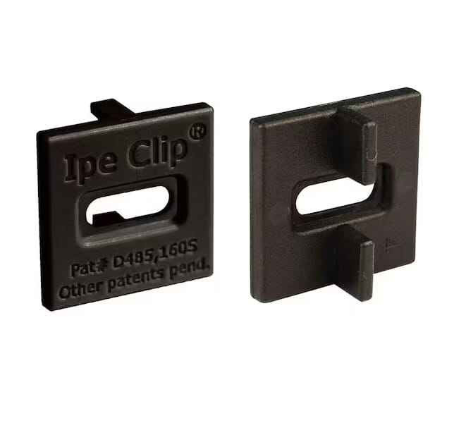 DeckWise Extreme Ipe Clip 3/32" Gap Black Biscuit Style Hidden Deck Fastener Kit for Hardwoods (1050-Bucket) FramingFasteners