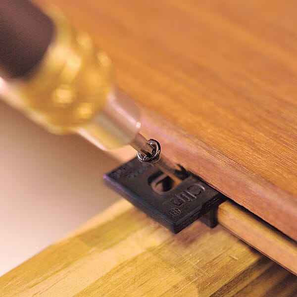 DeckWise Extreme Ipe Clip 3/32" Gap Brown Biscuit Style Hidden Deck Fastener Kit for Hardwoods (1050-Bucket) FramingFasteners