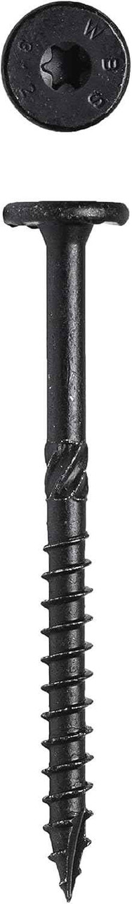 Big Timber WTX15312 #15 x 3-1/2-Inch Black Star Drive Wafer Head Screw 500 Pk FramingFasteners