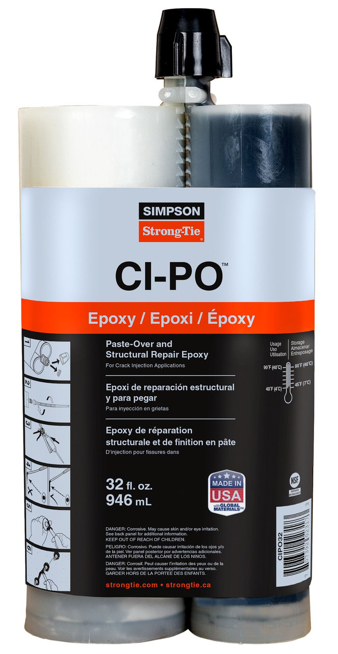 Simpson Strong-Tie CIPO32 Paste-Over Epoxy And Crack Sealant 32 Oz  Pk