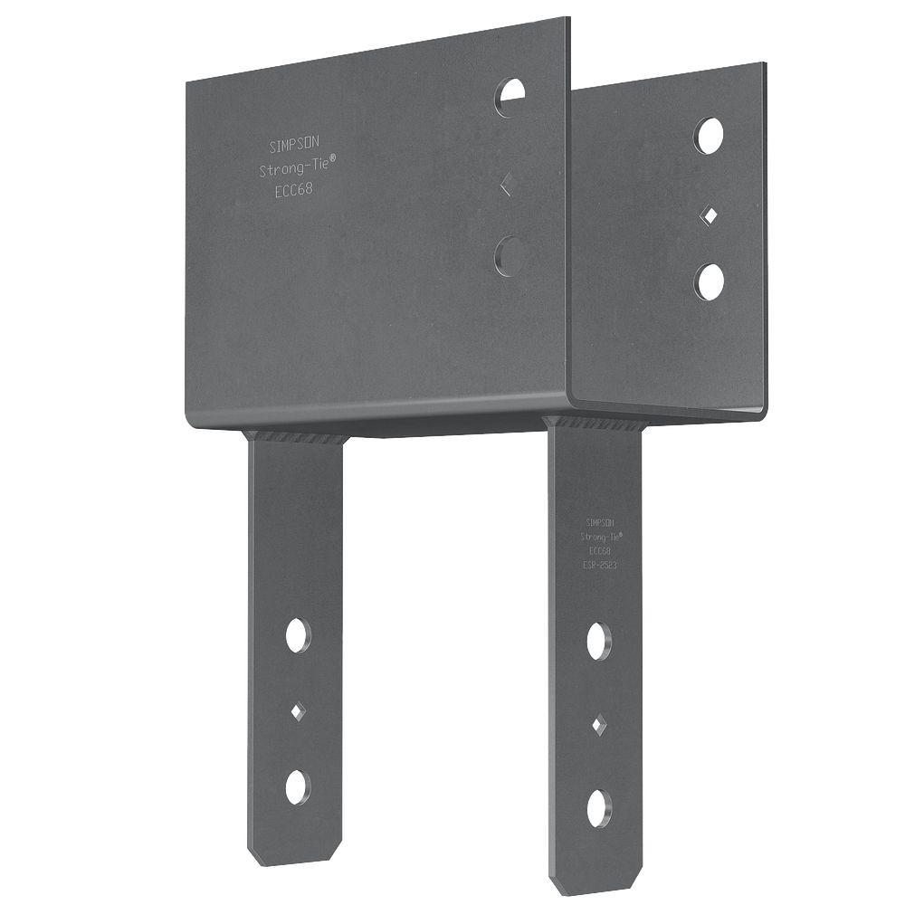 Simpson Strong-Tie ECC68 6X Beam, 8X Post End Column Cap 2 Pk