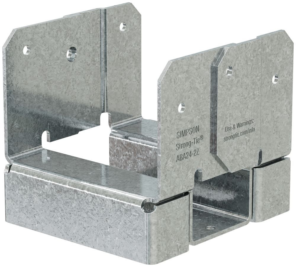 Simpson Strong-Tie ABA24-2Z 2-2x4 Adjustable Post Base ZMAX 100 Pk
