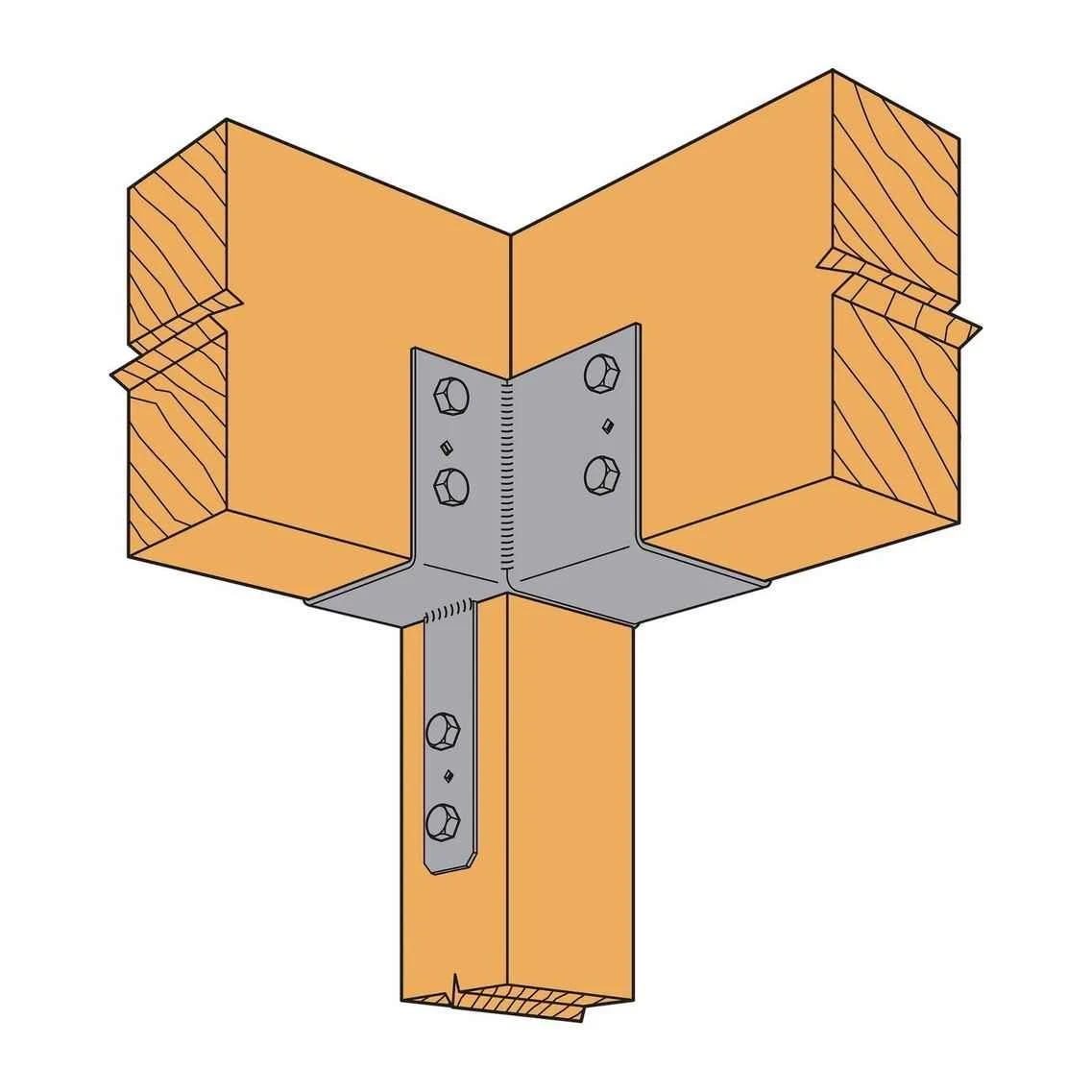 Simpson Strong-Tie ECCLR666 6X Beam, 6X Post, 6X Beam ECC L-Shape Right 5 Pk