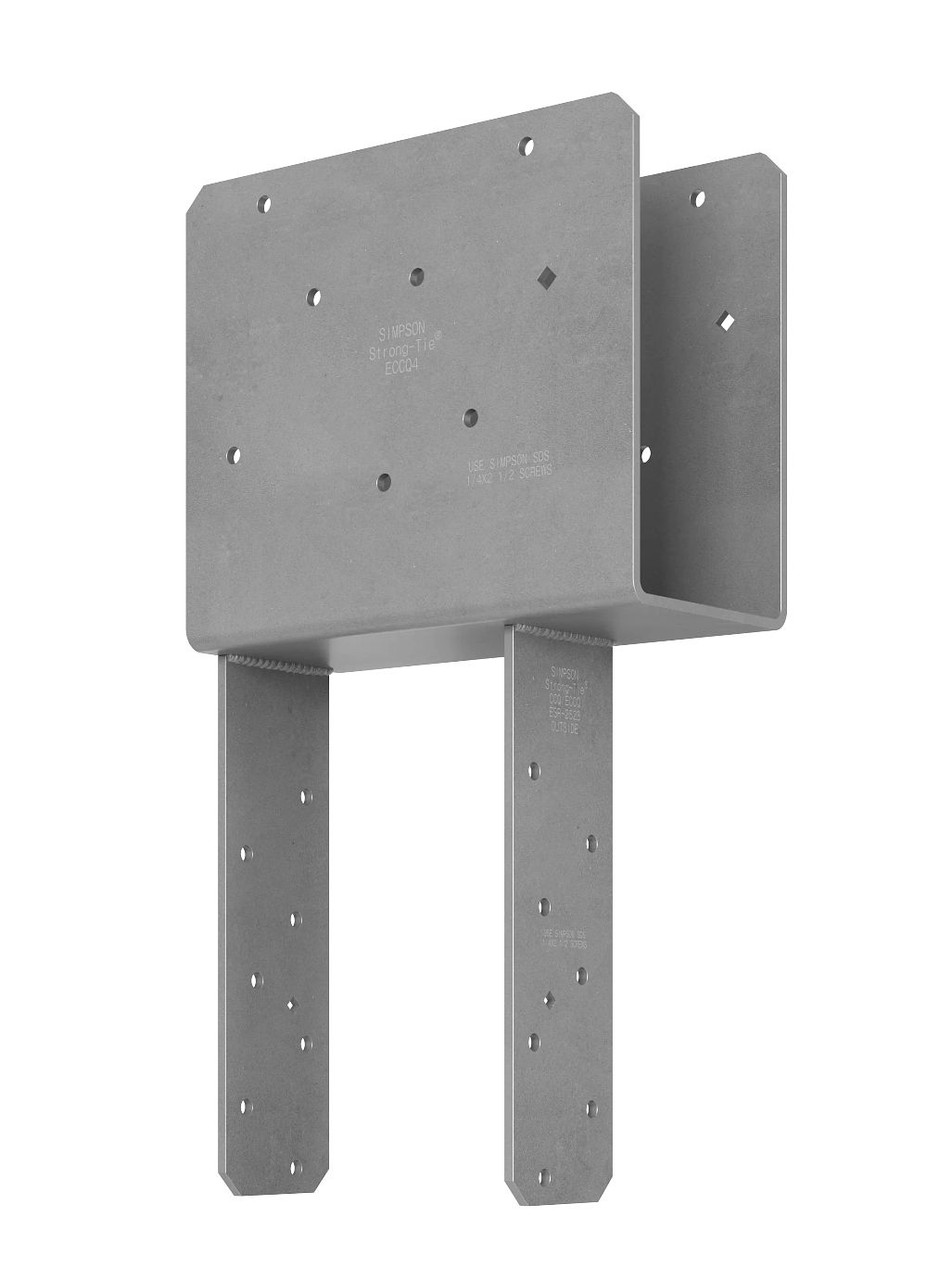 Simpson Strong-Tie ECCQ46SDS2.5 4X Beam, 6X Post SDS End Column Cap W/Screws 2Pk