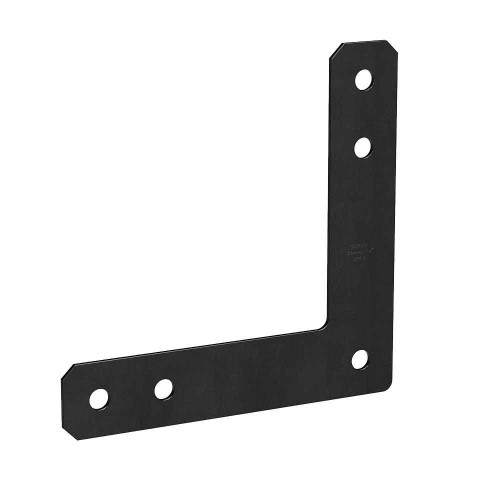 Simpson 1212HLPC HLPC 12 x 12 7 Ga Black Powder-Coated Ornamental L Strap 5Pk Framing Fasteners