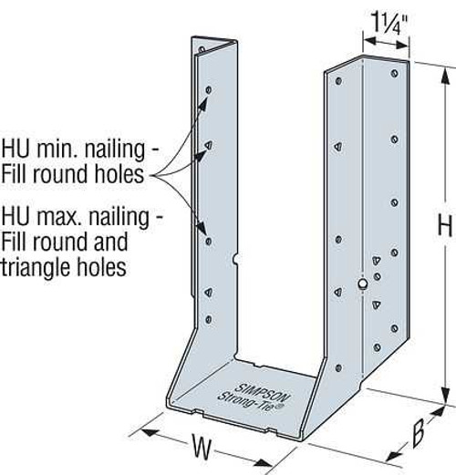 Simpson Strong-Tie HU210-2 2 x 10 Double Face Mount Hanger 25 Pk