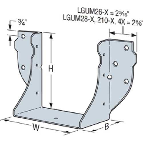 Simpson LGUM28-3-SDS Girder Hanger Masonry With Screws 2-1/2 THD37400 10 Pk