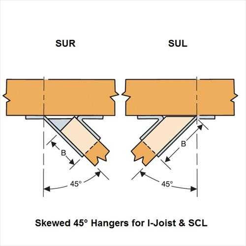 Simpson Strong-Tie SUR2.1/14 - 2-1/16- x 14-Inch Joist Hanger Skewed Right 15 Pk