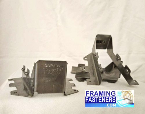 Simpson LUS26SS 2x6 Double Shear Face Mount Hanger Stainless Steel Framing Fasteners pic1 Simpson LUS26SS 2x6 Double Shear Face Mount Hanger Stainless Steel Framing Fasteners pic1