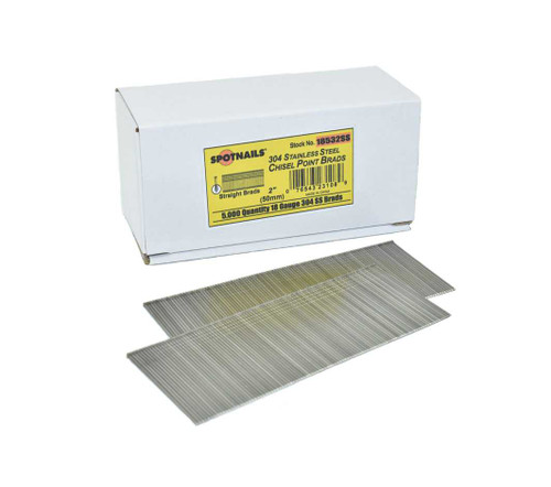SpotNails 18520SS 1-1/4-Inch 304SS 18 Ga Brads AX Type 50M