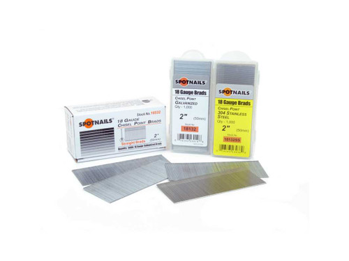 SpotNails 18532 2-Inch Galvanized 18 Ga Brads AX Type 50M
