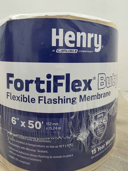 Henry FortiFlex Butyl 6" x 50 Feet Window and Door Flashing Similar to Dupont FlexWrap FramingFasteners