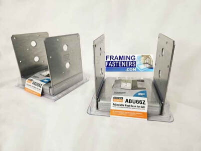 Simpson ABU66Z 6x6 Adjustable Post Base ZMAX 4 Pack