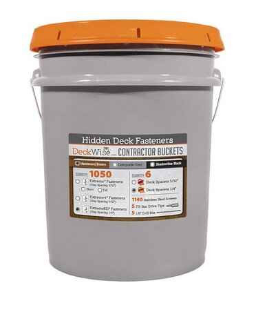 DeckWise Extreme Ipe Clip 3/32" Gap Brown Biscuit Style Hidden Deck Fastener Kit for Hardwoods (1050-Bucket) FramingFasteners