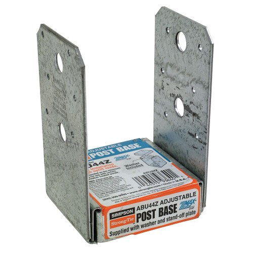Simpson Strong-Tie ABU44Z 4x4 Adjustable Post Base ZMAX 10 Pk