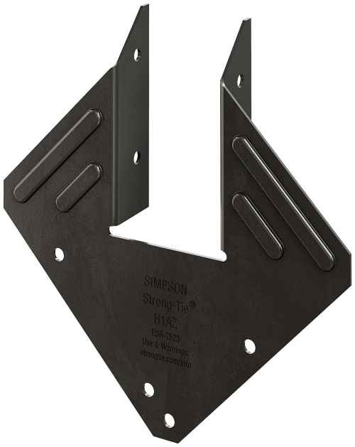 Simpson Strong-Tie H1APC Outdoor Accents H1APC 18-Gauge ZMAX, Black Powder-Coated Hurricane Tie