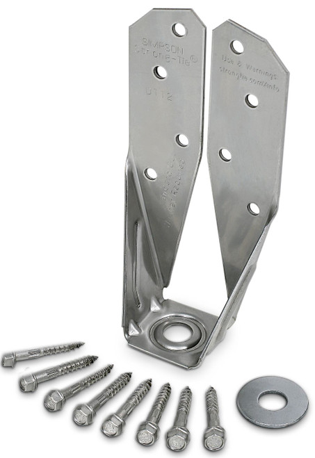 Simpson Strong-Tie DTT2SS-SDS2.5 Deck Tension Tie SS With 2.5-Inch Screws