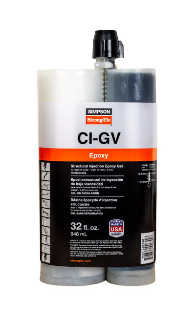 Simpson Strong-Tie CIGV32 Gel Visc Inj Epoxy 32 Oz Cart 5 Pk