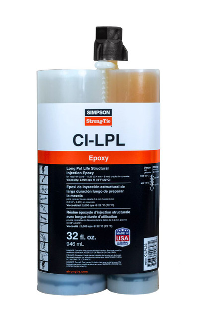 Simpson Strong-Tie CILPL32 Long Pot Life Inj Epoxy 32 Oz Cart  Pk