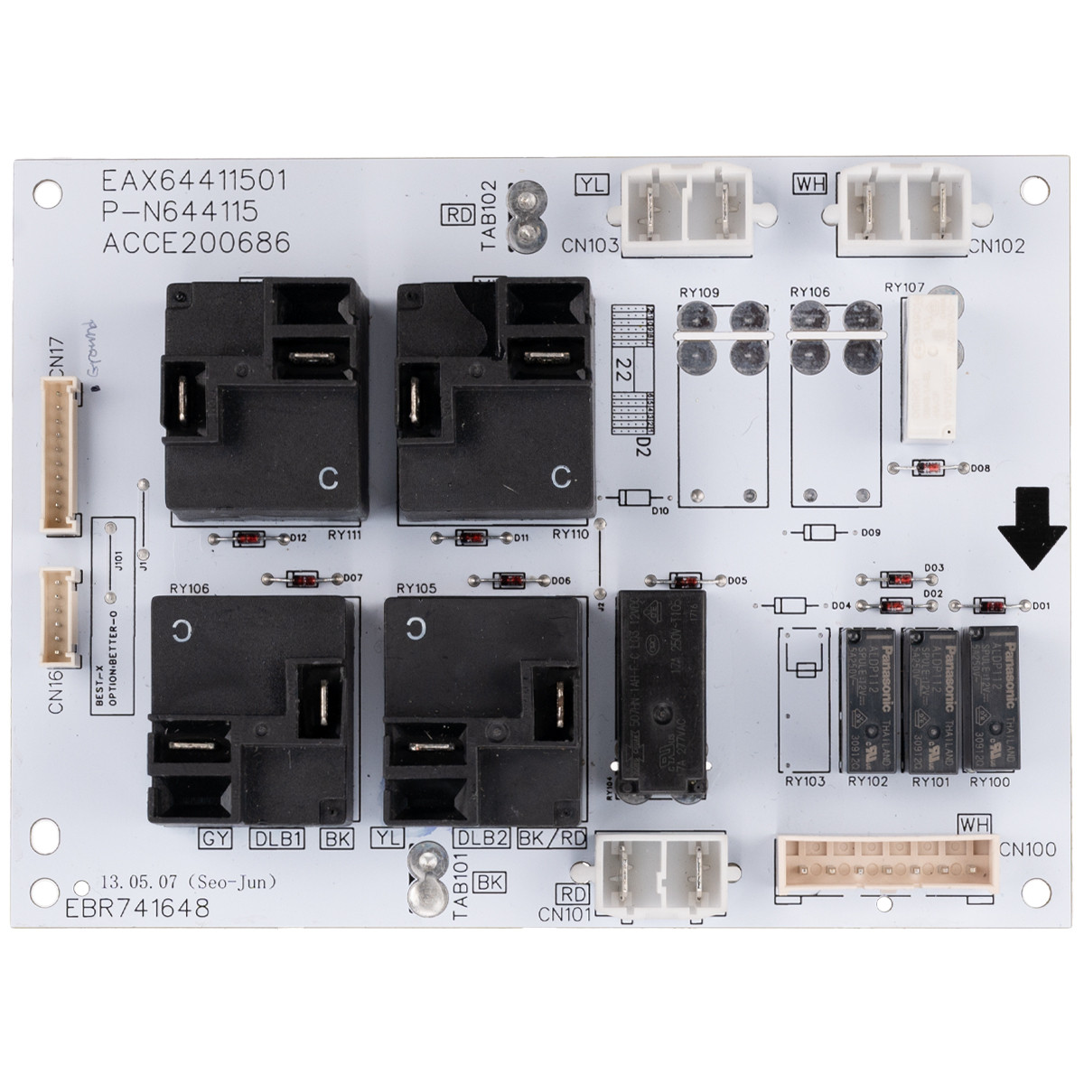 三菱　BKO-R8612 POWER BOARD YEC 6000498L-2 EBR74164805 LG Oven Relay Board One-Day Repair Service