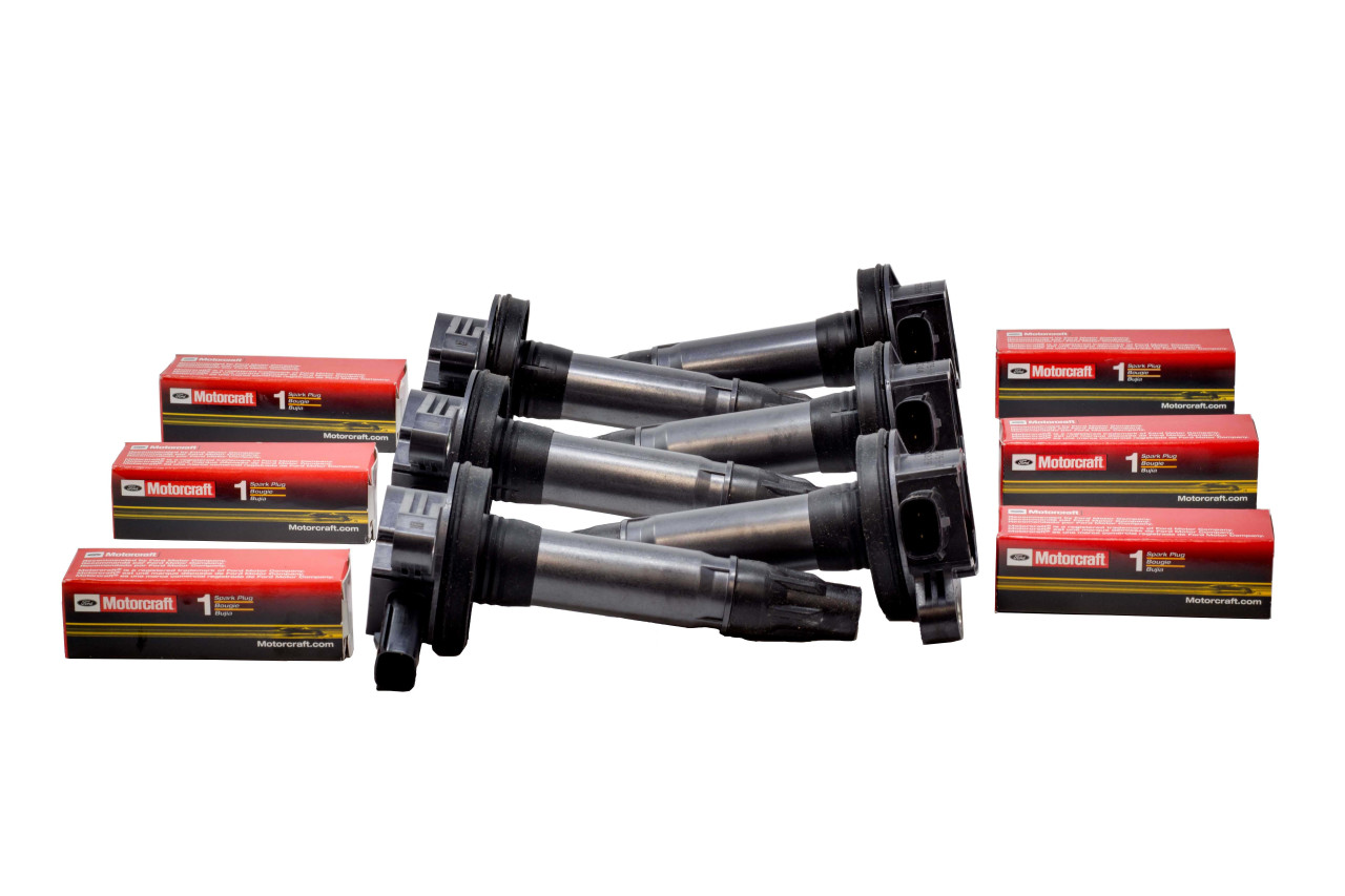 Set Of 8 Ignition Coils & Motorcraft Platinum Spark Plugs For Ford Lincoln - DG512 Compatible