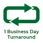 1 business day turn around