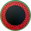 Playscapes Magic Circle Heat Sensitive Wall Panel, colorful circular wall art resembling a watermelon with black seeds and a heat-sensitive surface.