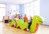 HABA Pro Sit and Play Snake Soft Indoor Climber, colorful foam toy shaped like a snake for children's play indoor in a bright room with wooden flooring.