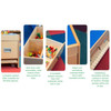Playscapes 3branch Discovery Mini Activity Table, wooden activity table with lockable drawers, side bins with removable clear inserts for toy access, smoothed baltic birch edges with rounded corners, and built-in storage pocket for reversible activity surface.