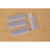 Jonti-Craft Divider Shield Adhesive Fasteners for Shields, clear plastic fasteners on a wooden surface for securing divider shields.