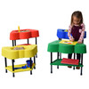 Angeles Children’s Sensory Table - Choose From 4 Colors, colorful sensory tables in red, yellow, blue, and green designed for children's sensory play with different activity options.