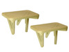 SandLock Sandlock Corner Seats for Sandbox, beige plastic corner seats designed for easy installation and durable outdoor use.