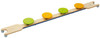 HABA Pro River Rocks Balance Board, colorful wooden balance board with green and yellow river rocks for balance training.