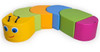 Moje Bambino Happy Caterpillar Foam Climbing Set, colorful foam caterpillar-shaped play structure for children with a friendly face design.
