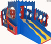 Strictly For Kids Deluxe Ocean Adventure Playground Structure, colorful playground with blue and yellow slides, climbing areas, tunnels, and ocean-themed decorations. Strictly For Kids Deluxe Ocean Adventure Playground Structure, colorful playground with blue and yellow slides, climbing areas, tunnels, and ocean-themed decorations.
