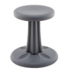Playscapes Active Learning Wobble Stool, a gray ergonomic standing stool with a round cushioned top and a sturdy base.