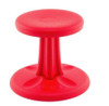 Playscapes Active Learning Wobble Stool, 12 inches high, red color with a rounded top and stable base designed for active sitting and engaging children during learning activities.