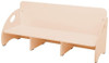 Novum Franek Triple Sofa, light wood-colored children's sofa with a backrest, armrests, and built-in storage compartments underneath