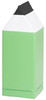 Moje Bambino Kid's Soft Seating Pencil Bench, green and white kiddie furniture with a black tip, designed for children's seating and classroom use.
