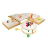 Whitney Brothers Infant Floor Mirror Set Climbing Platform, kids' play furniture with mirrored surfaces and soft toys.