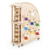 Moje Bambino Mini Music Island Activity Center, educational wooden activity center with colorful bells and xylophone for children
