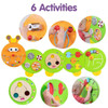 SPARK & WOW Caterpillar Sensory Wall Panel Toy, colorful interactive sensory wall with multiple activity panels for kids