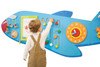 SPARK & WOW Airplane 6-Activity Sensory Wall Panel, colorful interactive wall panel designed for children with various sensory and motor activities.
