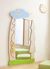 HABA Pro Starry Forest Interactive Wall Mirror, whimsical wall mirror featuring cloud and star design with a mirror and playful forest-themed decorations.