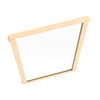 Jonti-Craft See-Thru Classroom Divider Panel - KYDZ Suite® S-height, transparent acrylic classroom divider with natural wood frame for educational environments.
