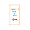 Jonti-Craft Magnetic Write-n-Wipe Classroom Divider Panel - KYDZ Suite® S-height - 24" Wide, children's educational magnetic and whiteboard wall panel with colorful design including the word 'MAGNETIC' and a fish illustration.