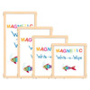 Jonti-Craft Magnetic Write-n-Wipe Classroom Divider Panel - KYDZ Suite® T-height, 36 inches wide, featuring colorful magnetic letters and a fish illustration for educational classroom use.
