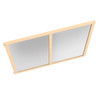 Jonti-Craft Mirror Classroom Divider Panel - KYDZ Suite® S-height - 48" Wide, two-panel mirror with a wooden frame suitable for classroom use.
