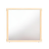 Jonti-Craft Mirror Classroom Divider Panel - KYDZ Suite® A-height - 36" Wide, wooden frame with a large reflective mirror surface for educational or childcare settings.
